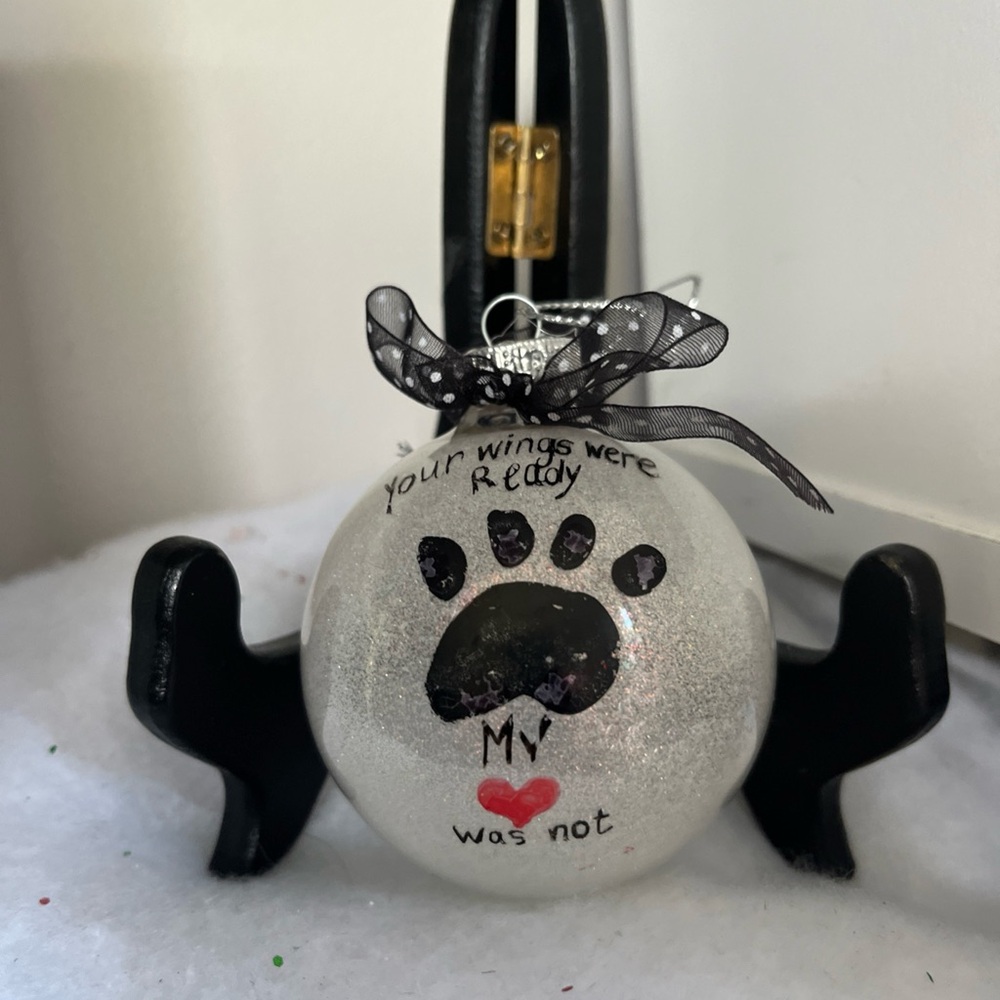 Memorial Paw Print Ornament-dog
